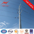 8m 5kn Africa Galvanized Electric Power Pole Manufacture